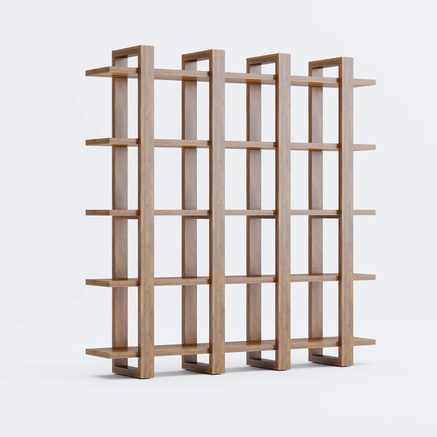 Harmony Single Shelf/Bookcase - 66" - Solid Teak Wood