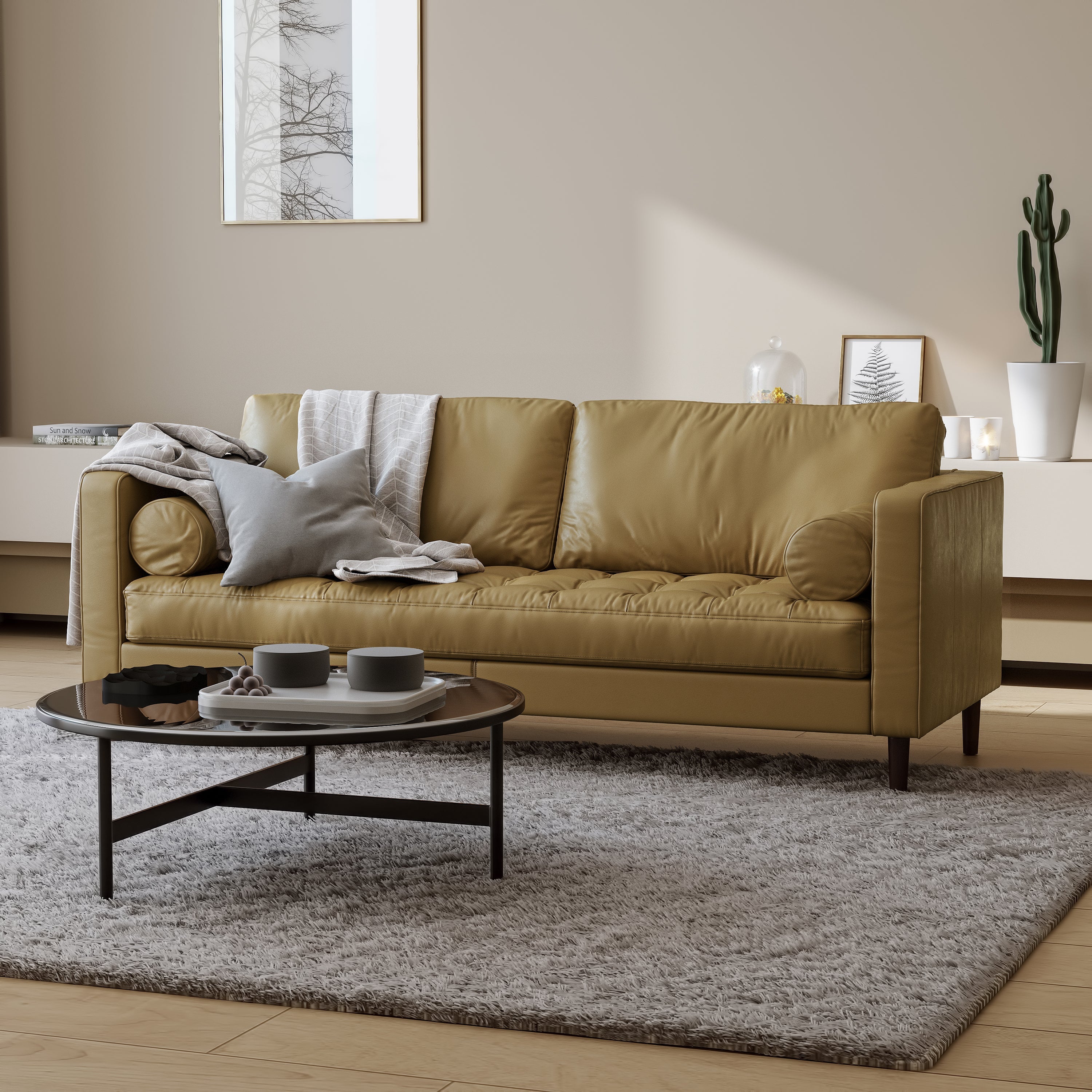 Palo Sofa 3 Seater Italian Leather Sofa 7 feet